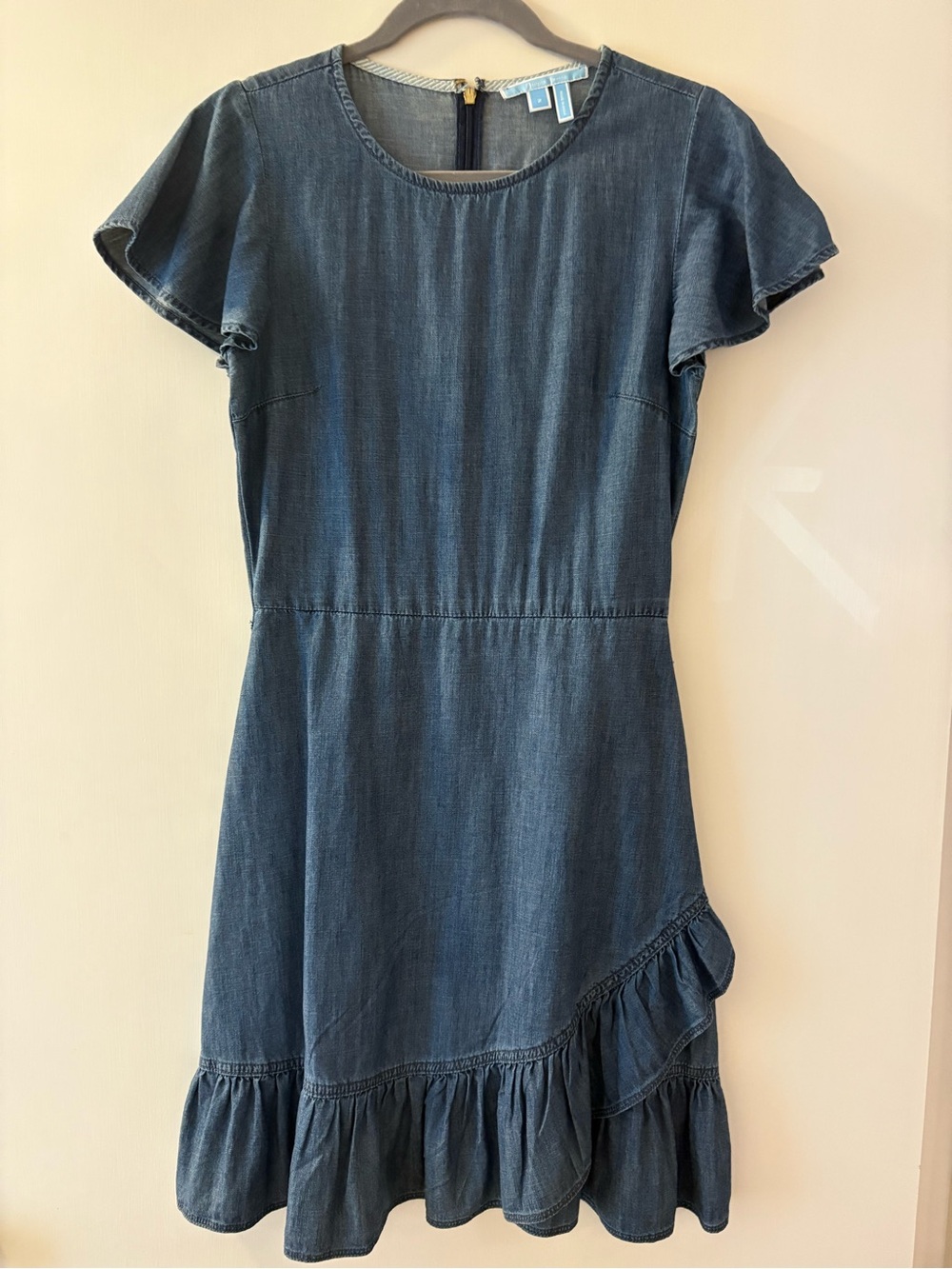 Draper James Indigo Ruffle-Hem Mini Dress - Picture 3 of 5